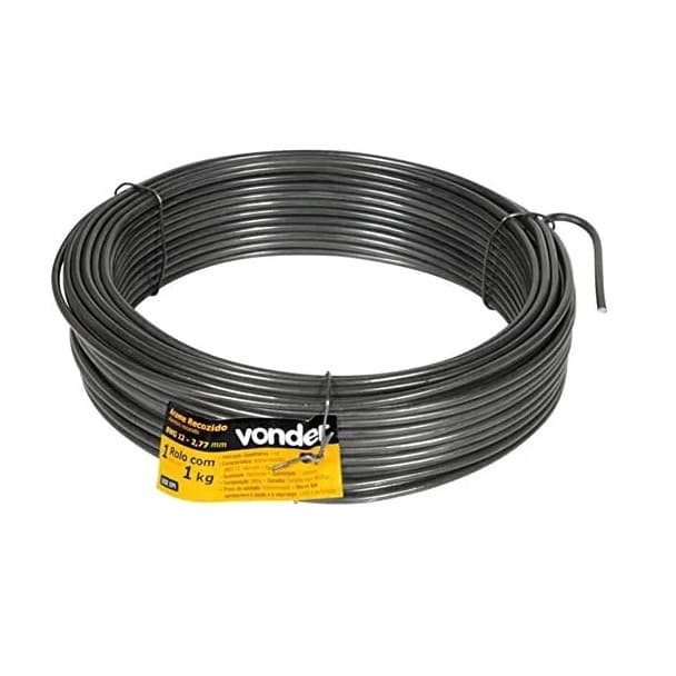 Arame Recozido Bwg 12 Fio 2,77mm Liso 10KG VONDER (10 Rolo de Arame de 1Kg)