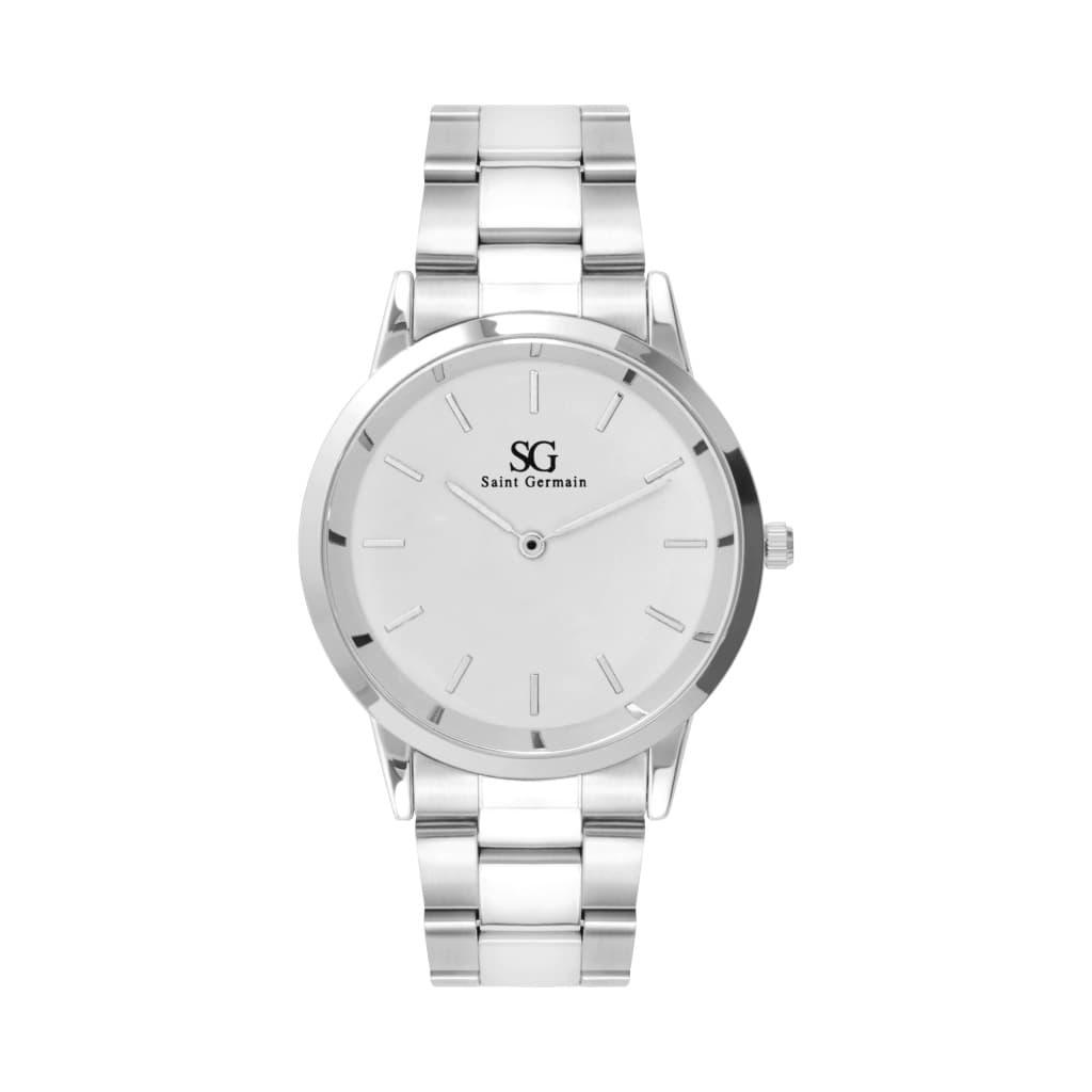 Relógio Masculino Prata Belmont Silver 40mm - Fundo Branco