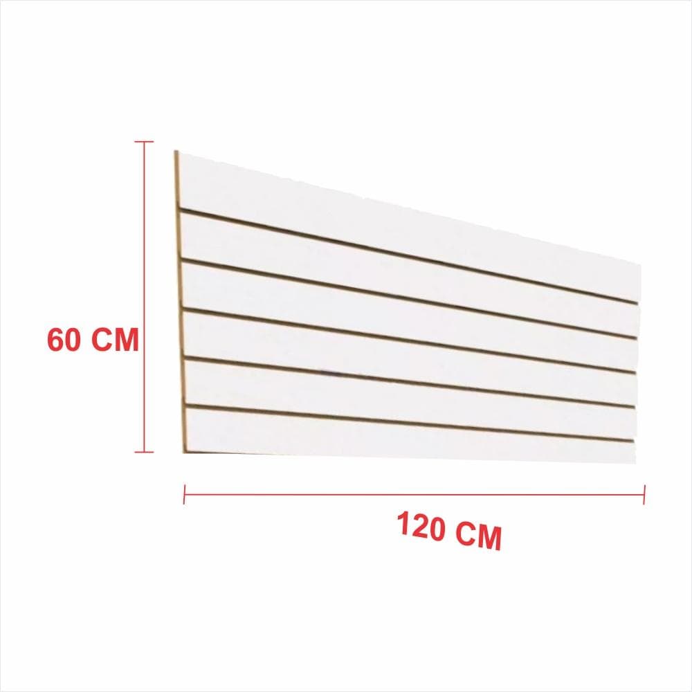 Painel canaletado branco 60cm (A) x 1.20 (C) E-Nichos