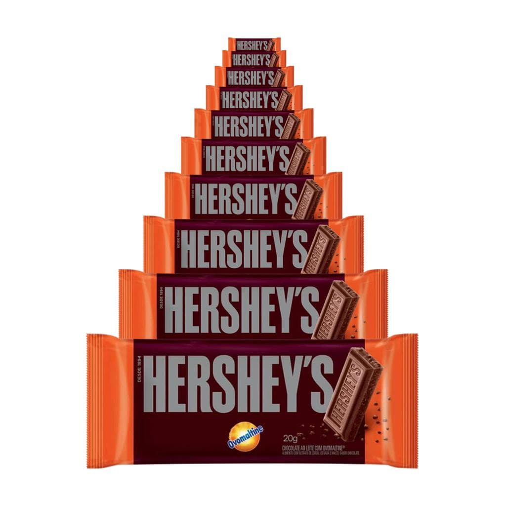 Chocolate Hersheys Ovomaltine, 10 Barras 20g