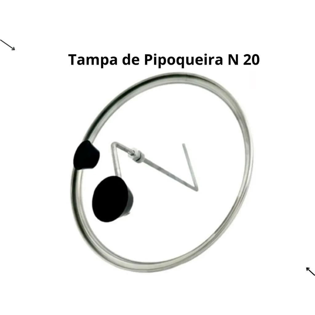 Tampa De Vidro Mais Haste De Aluminio Para Panelas 16, 18, 20, 22, 24 Pipoqueira RL