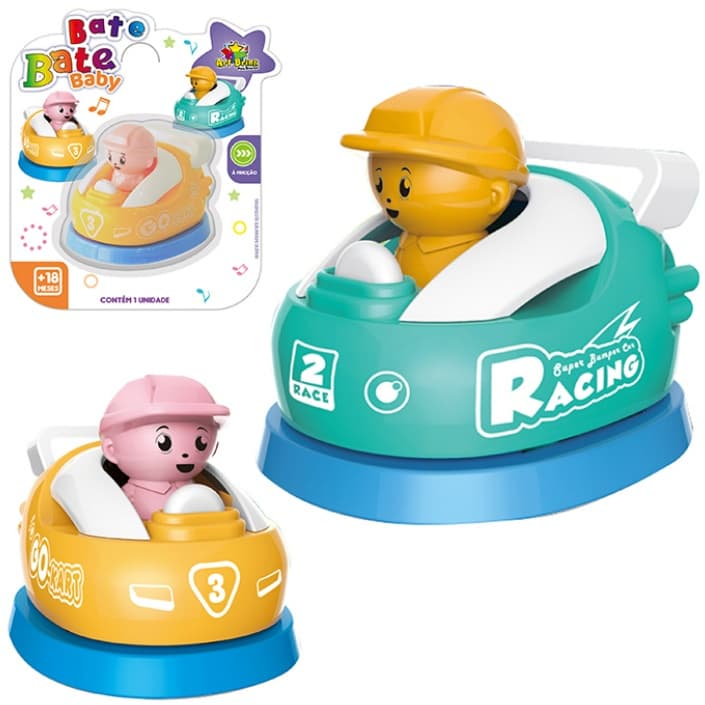 Carrinho Mini Bate Bate Fricção Baby Parques De Diversão