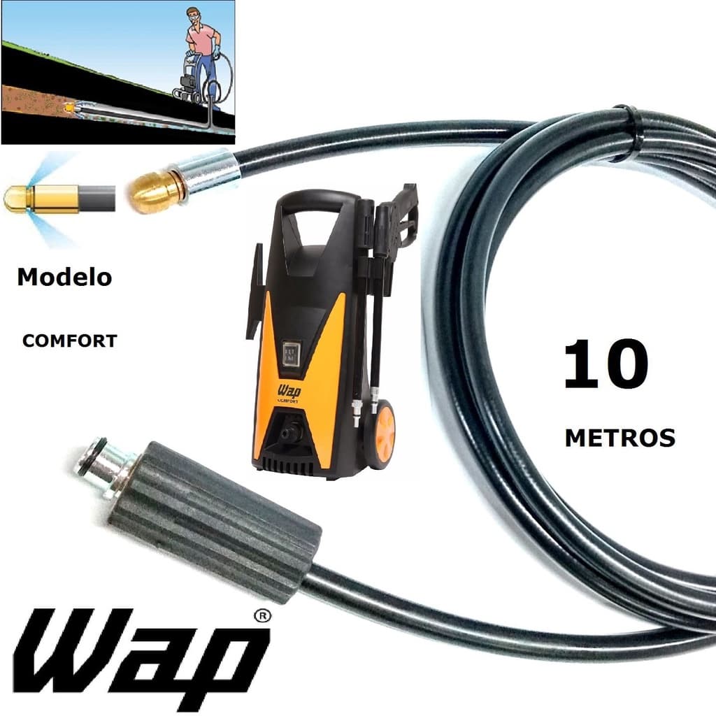 Mangueira desentupidora de tubulação WAP - 10 Metros - Wap COMFORT