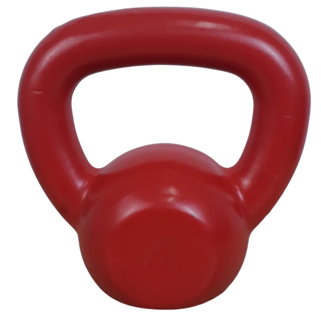 Kettlebell Emborrachado Peso Vermelho 4Kgs Funcional Fitness
