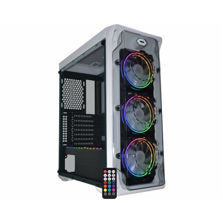 Gabinete Gamer K-mex CG-W1B1 Trooper 3 Fans ARGB Rítmicos