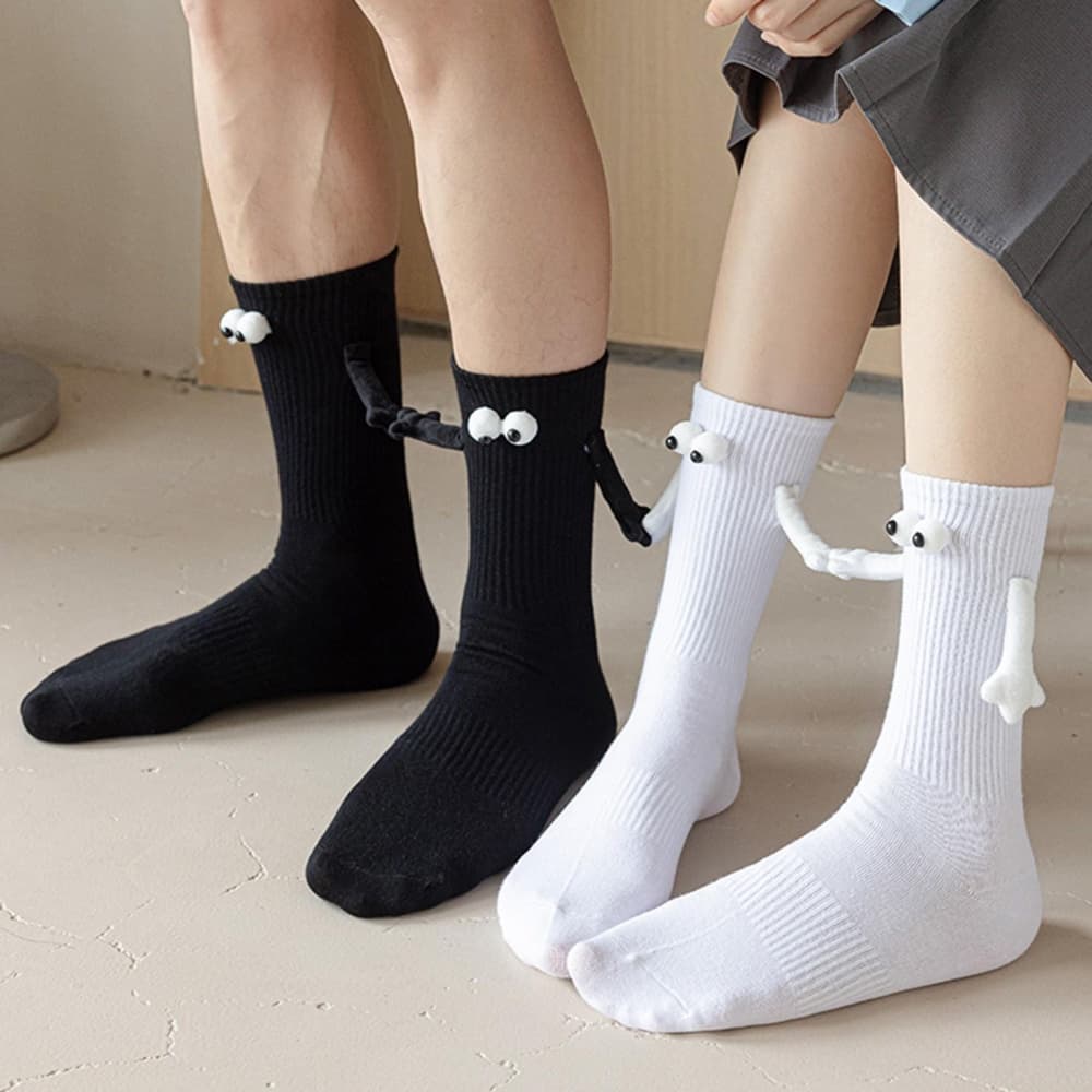 Meias De Casal Engraçadas Magnéticas De Mãos Fofo Presente Perfeito Para Aniversário & Dia Dos Namorados