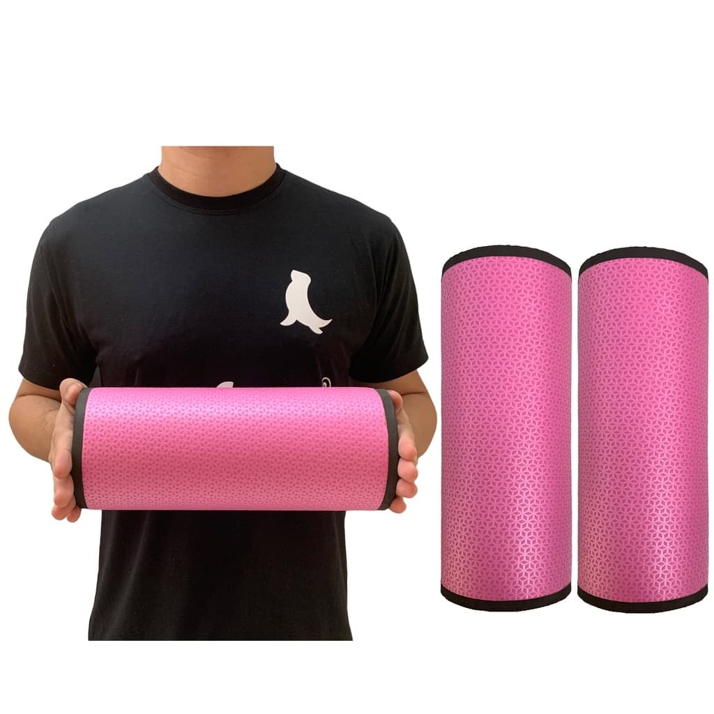 Kit 2 Rolos de Massagem Liberação Miofascial 30x12cm DF1064 Rosa Dafoca Sports