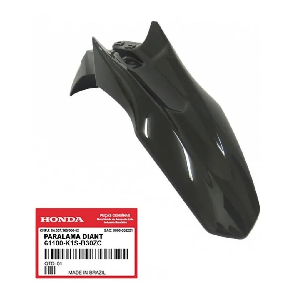 Paralama Dianteiro Preto Nxr160 Bros 160 Preta 2018 19 20 21 2022 Original Honda