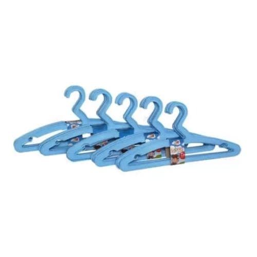 Kit 25 Cabides Infantis Rainha Azul - Resistente e Anatômico