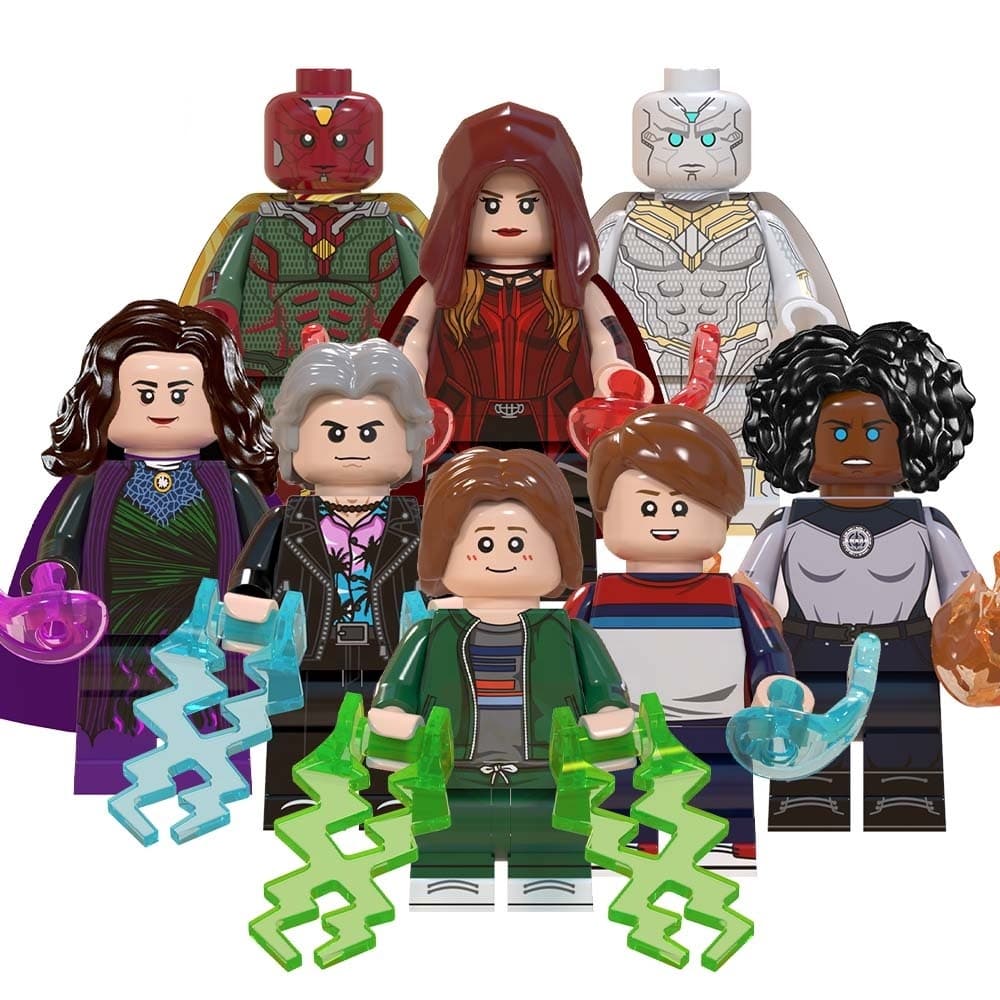 Visão Wanda Agatha Quicksilver Bily Tommy Monica Blocos De Construção Tijolos Meninos Crianças Meninas Brinquedos