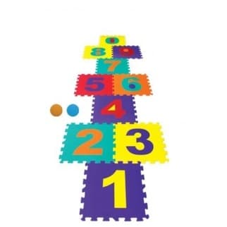 Tapete Jogo Amarelinha Em Eva - N° De 0 A 9 - 30 X 30 CM 1mm Espessura