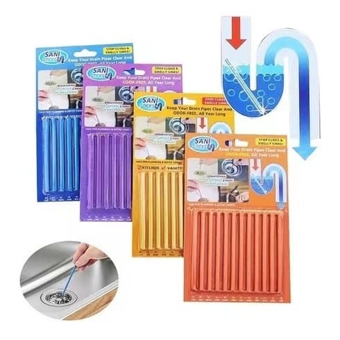 Sani Haste Stick De Limpeza Esgoto Banheiro Cozinha Limpador E Desentupidor Pia Ralo