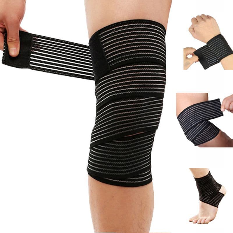 Bandagem Elástica Tornozelo Cinto Cinta De Pulso Cotovelo Envoltório Joelho Protetor Cintas Para Suporte Esportivo