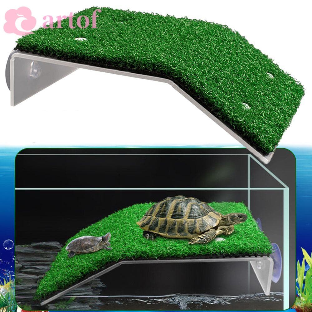 ARTOF Plataforma De Tartaruga Simulada Para Aquário De Gramado Acessórios Decoração Ilha De Moss