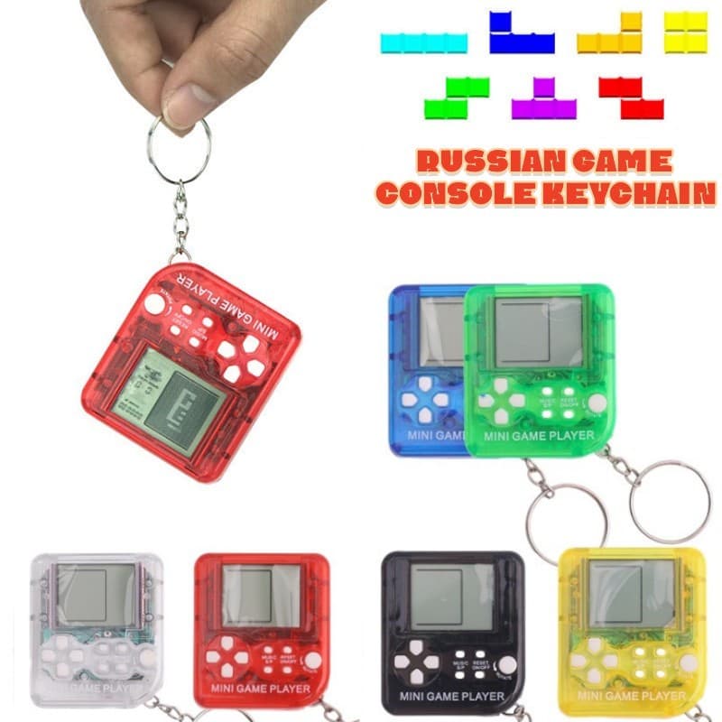 Chaveiro Pocket Mini Classic Game Machine Keychain/Jogos De Mão Para Crianças Com 26/Console De Jogo Russo/Pingente Decoração De Bolsas/Kid Puzzle Toys Key Chain
