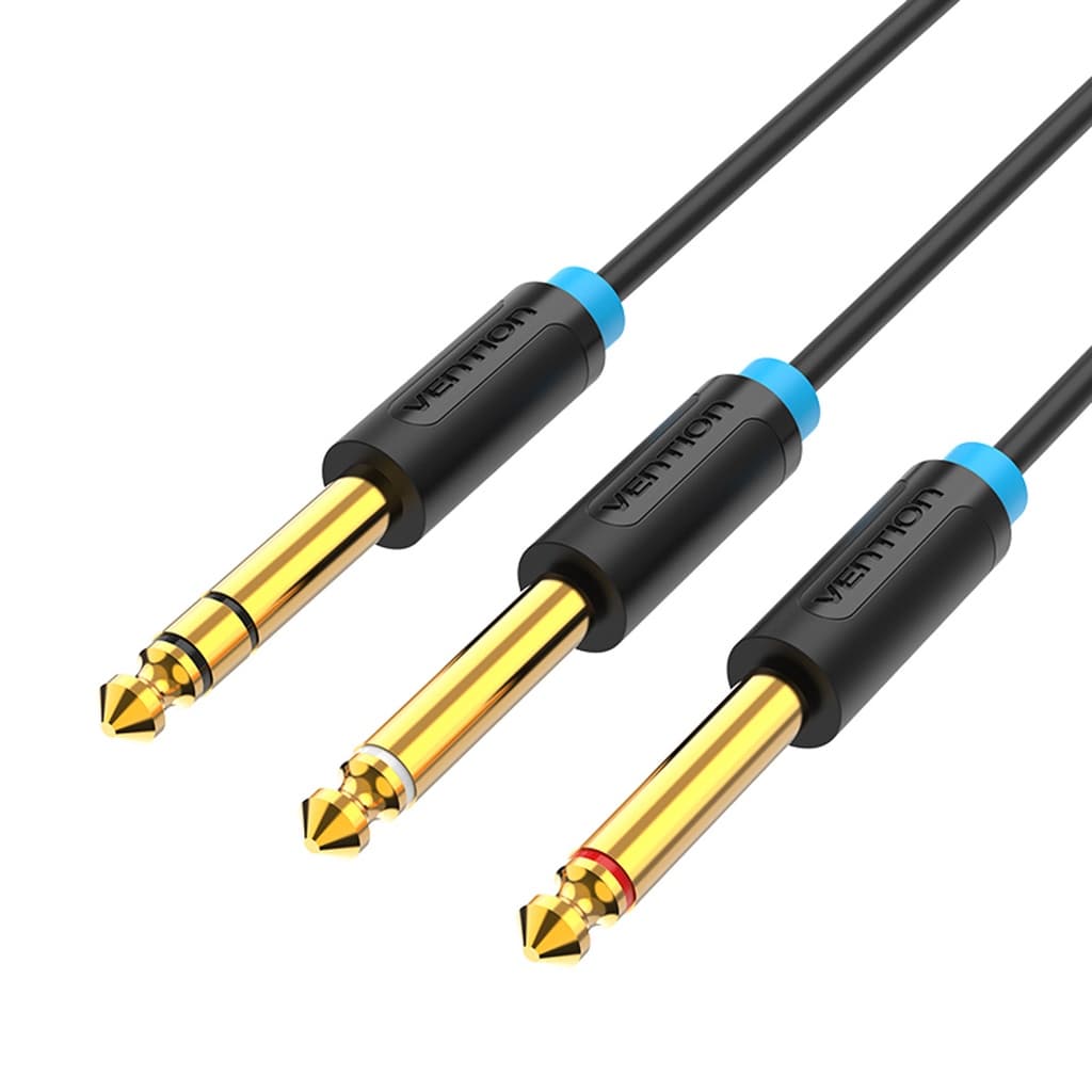 Cabo Audio Macho P10 Estereo Para 2 P10 Mono Dj 5m Vention