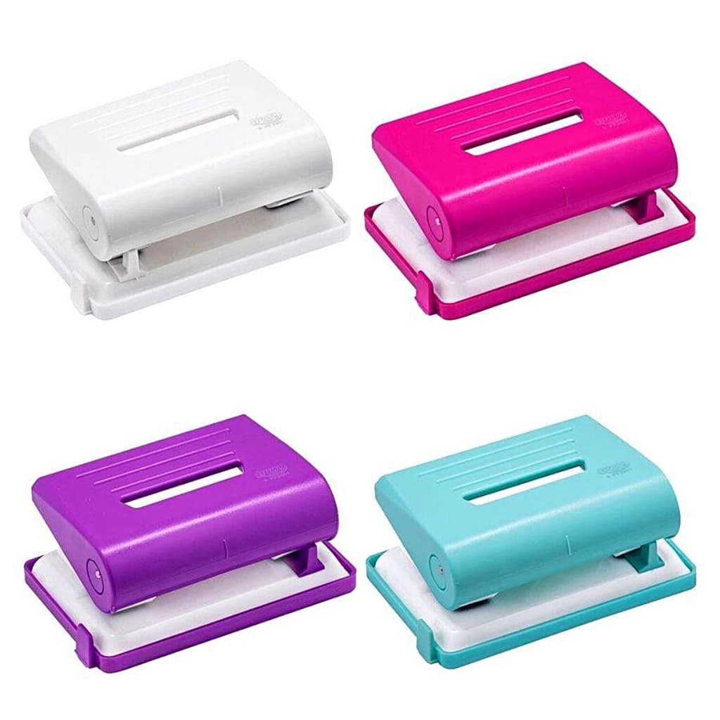 Perfurador de Papel Colorido até 15 Folhas - BRW
