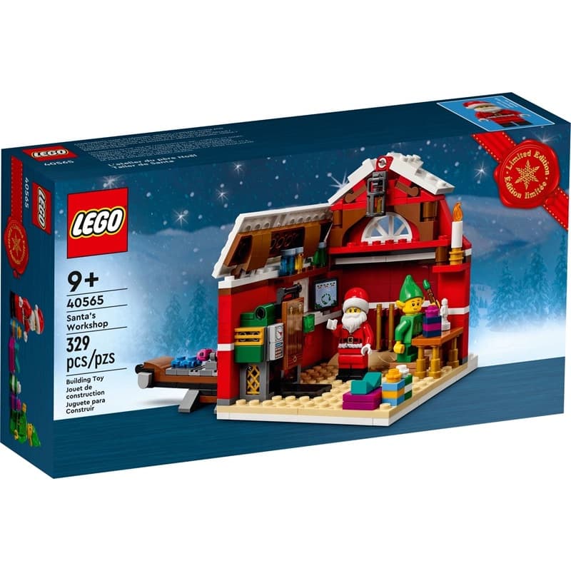 Santa LEGO Meninos Meninos Meninas Brinquedos Infantis 40565 Blocos de construção Oficina de Natal Presentes Montagem LEGO Educacional P2SS
