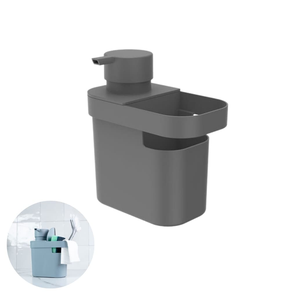 Dispenser Organizador Porta Detergente E Esponja 650ml Ou