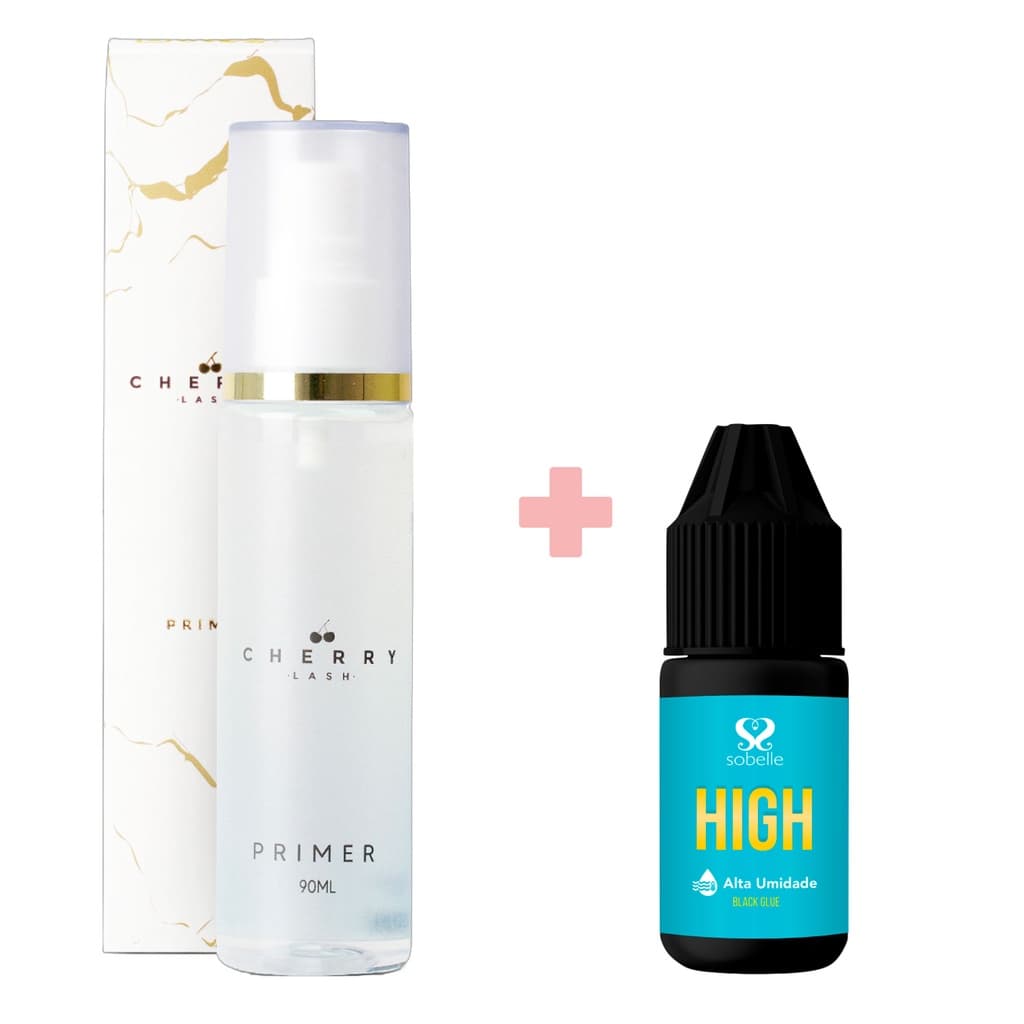 Primer Cherry Lash 90ml + Adesivo Cola Sobelle High 3g
