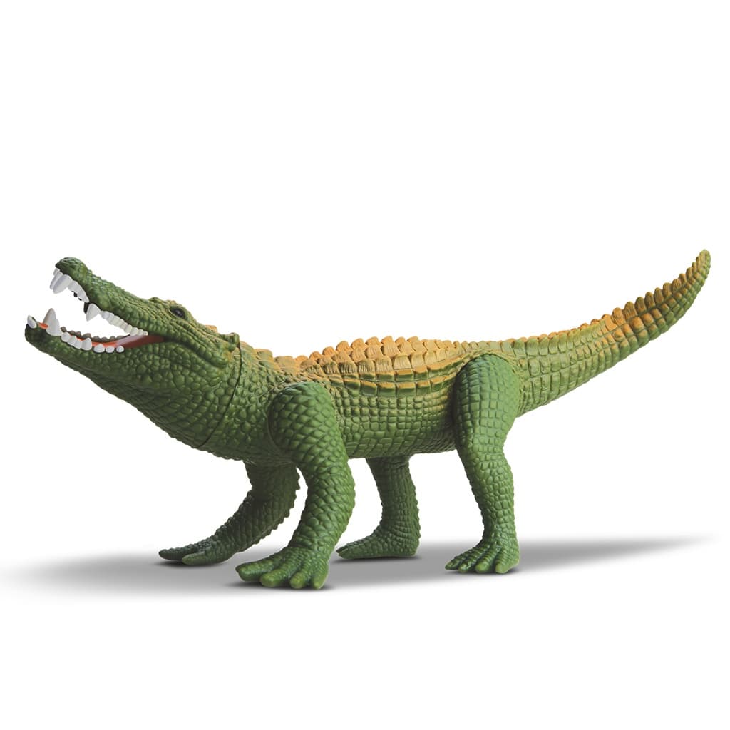Crocodilo Jacare Brinquedo Animal Realista Vinil 30cm-Silmar