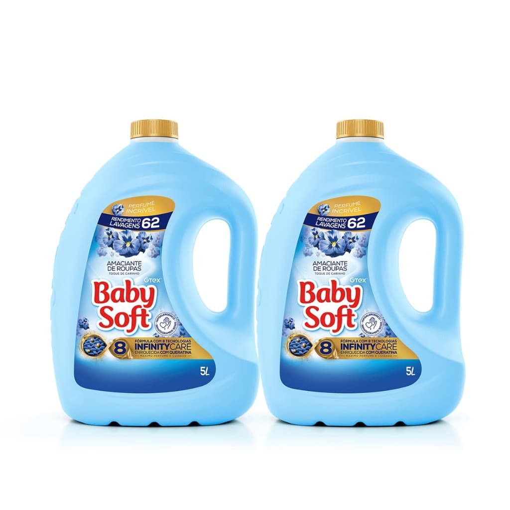 Kit 2 Amaciante Baby Soft Toque Carinho 5L cada