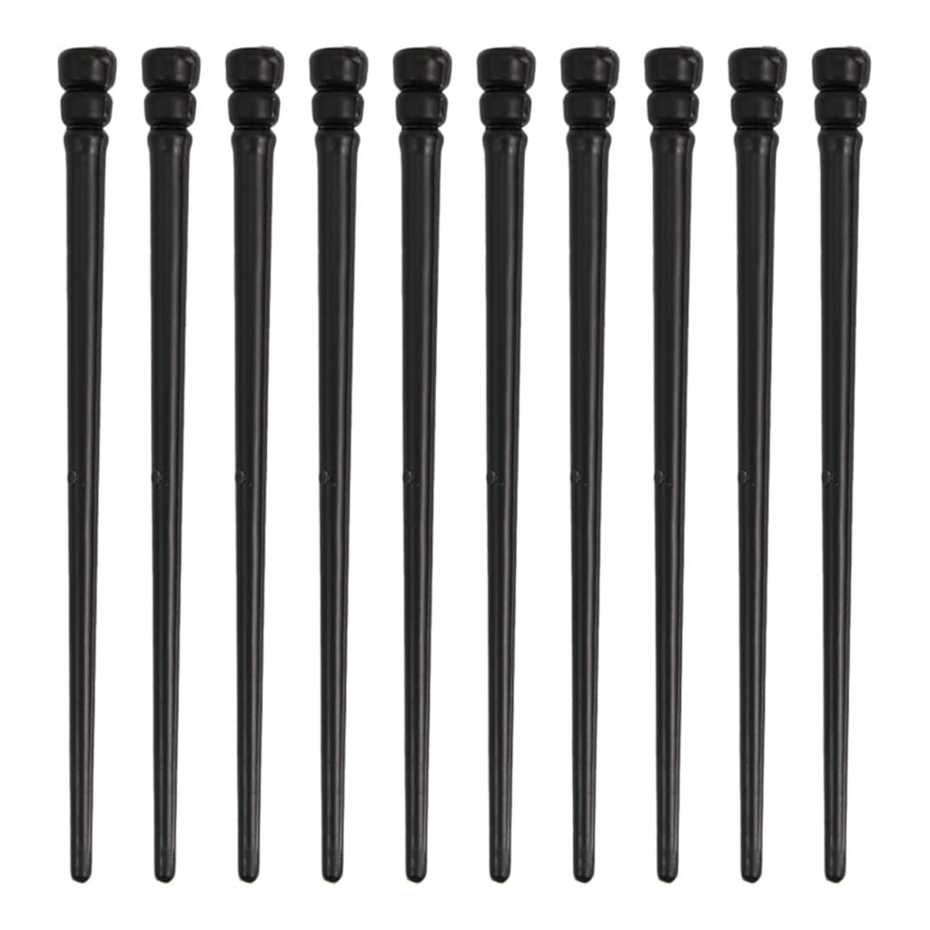 Kit Palitos Tipo Hashi Para Prender Cabelo Fino 11cm Preto Branco
