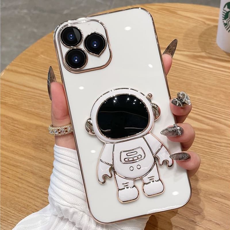 Capa De Astronauta Para Realme C53 C55 Narzo N53 N55 50 Pro 5G Nota 50 6D Silicone Macia 10 Plus Funda De Suporte Fofo