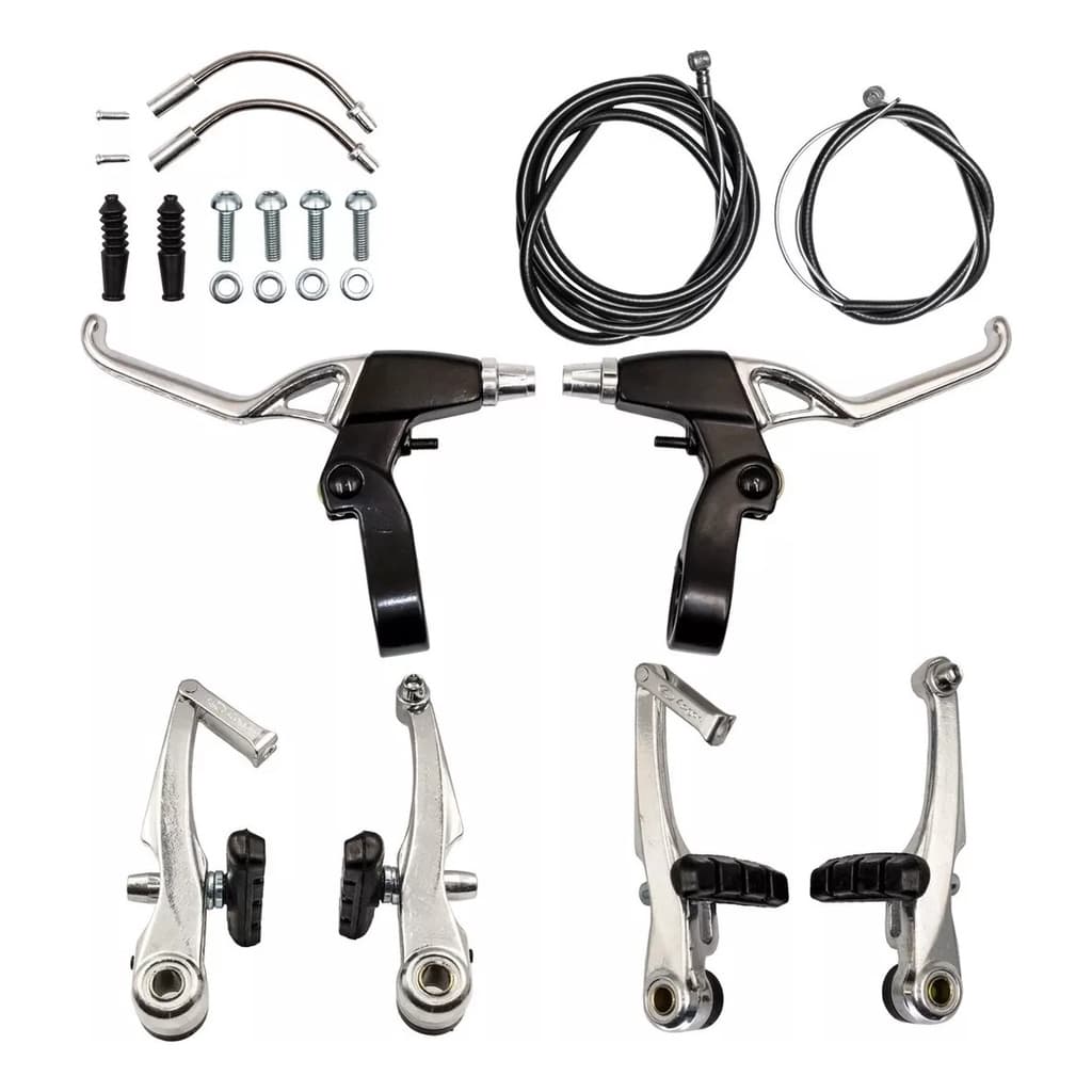 Kit de Freio V-brake Orbital Aluminio C/ Maçaneta Tipo Logan