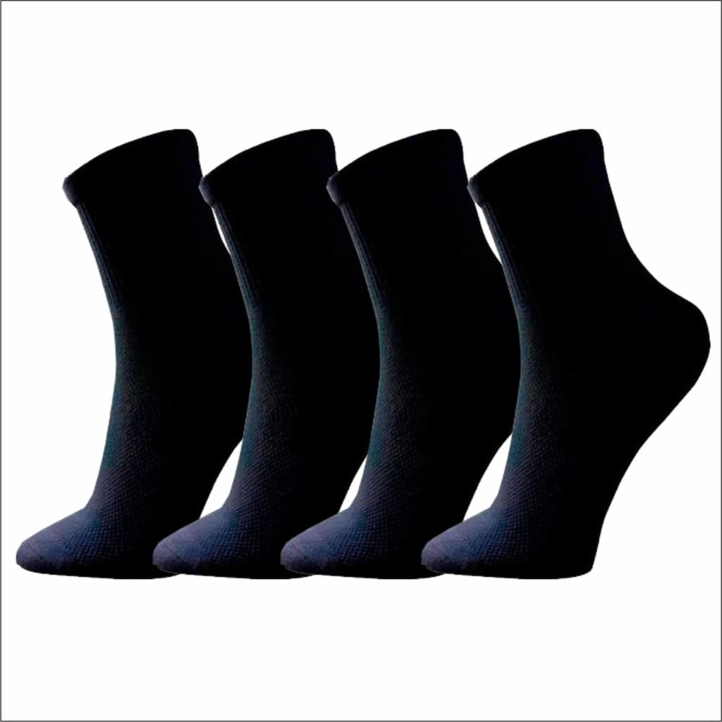 Kit meia 3 pares PRETO CANO ALTO sport