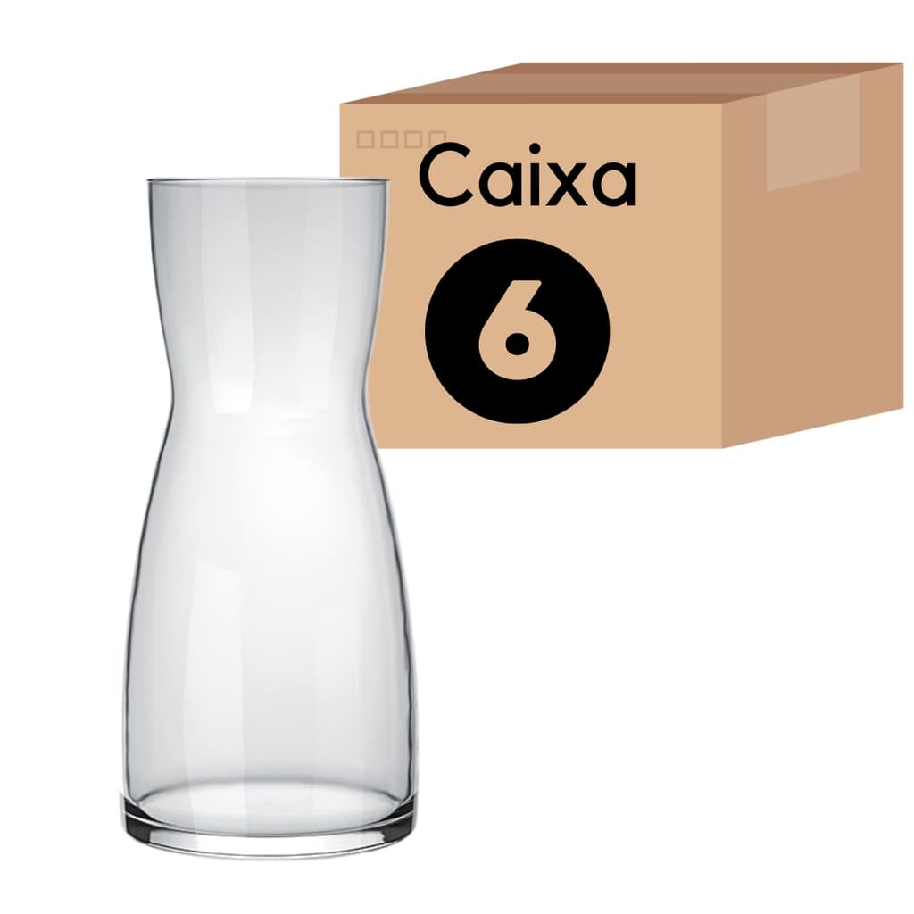 Jarra Decanter De Vinho Suco Agua 500ml Nadir 6 Unidades