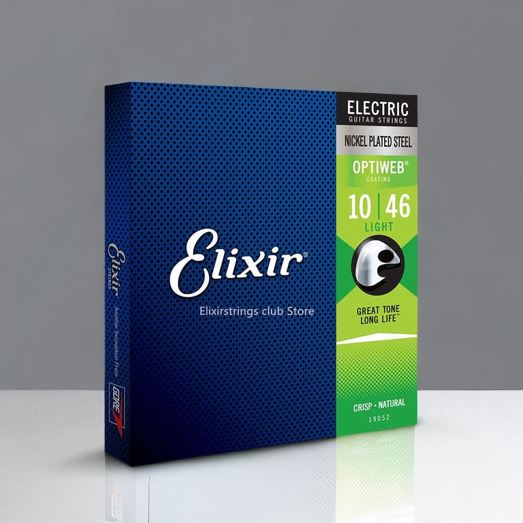 Elixir 19052 Corda De Instrumento Musical Cordas Elétricas De Aço Niquelado Peças De Guitarra Pop 010 . 013 017 026 036