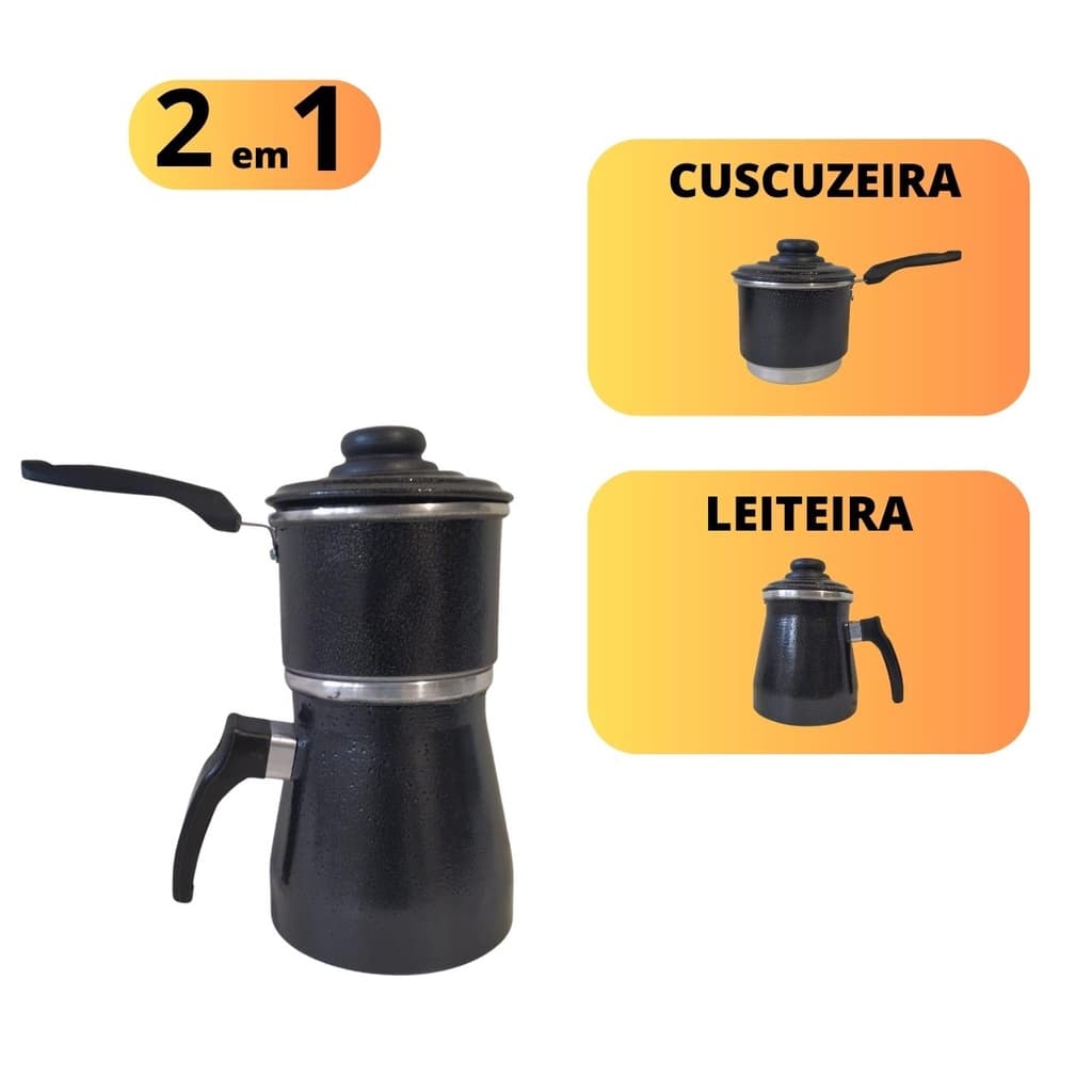 Leiteira e Cuscuzeiro 2 em 1 : Praticidade na sua cozinha