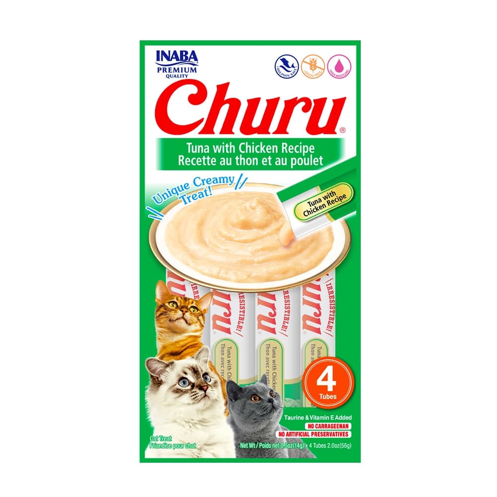 Petisco Para Furão E Gatos Churu Atum Com Frango 224g