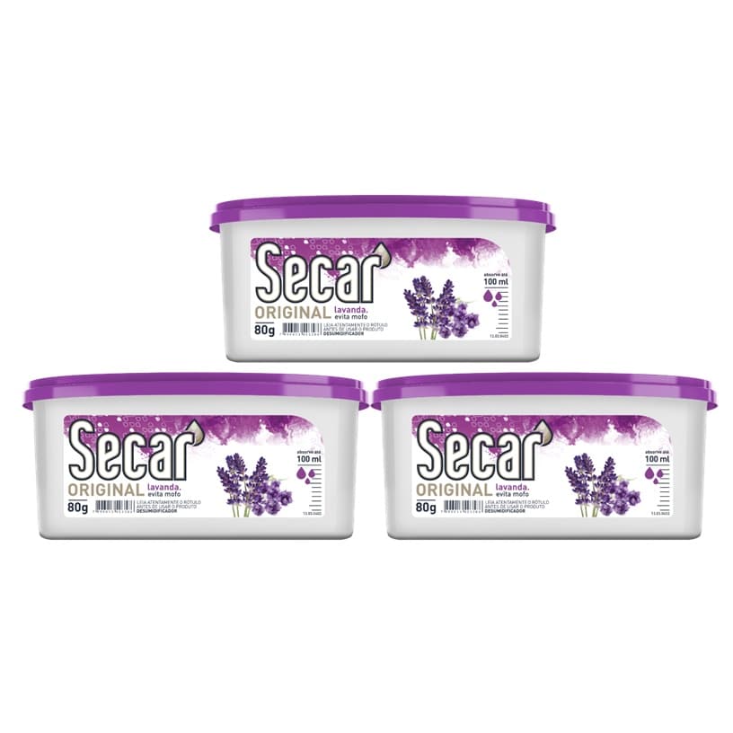 Kit 3un Anti Mofo Secar original 80g Desumificador Ambiente