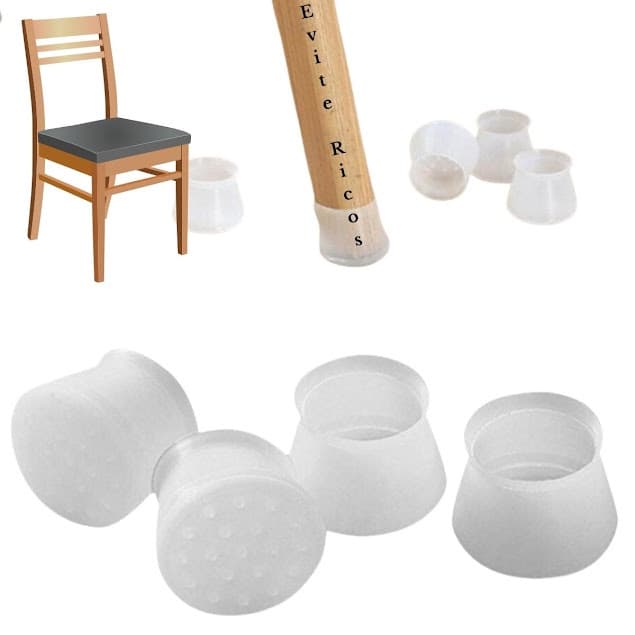 Kit 24 Protetor Universal Pé de Cadeira Banqueta Mesa Sofá Não Risca Boa qualidade Apartamento
