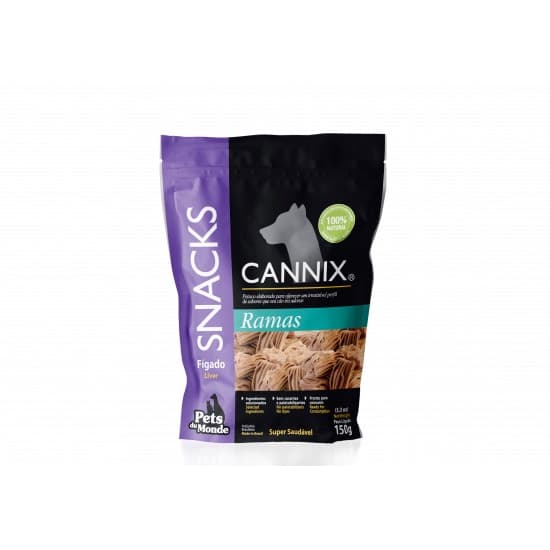 PETISCO NATURAL PARA CÃES RAMAS FIGADO CANNIX 150G