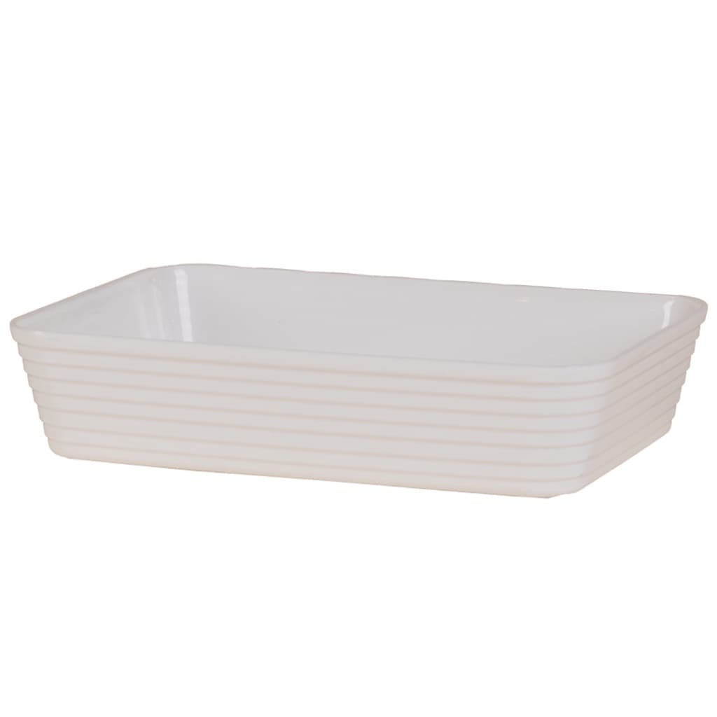 Travessa Retangular Com Friso LE CHEF 27,5x19x6Cm Branca 1823 PARAMOUNT