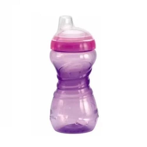 Copo de Treinamento Fun Kuka 330ml Flip Top Antivazamento Rosa