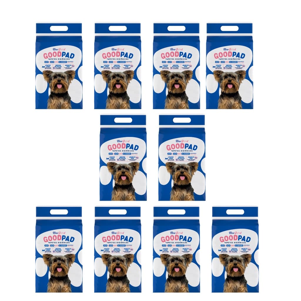 KIT 10 Pacotes Tapete Higiênico Good Pad Cães 60x60cm 500 Unidades Higienico Cachorros Tapetinho Xixi