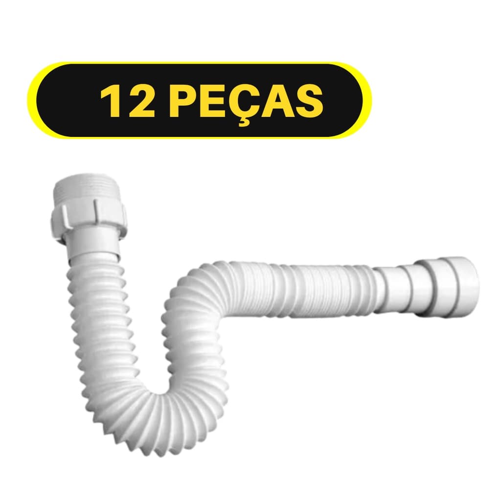 Kit 12 Sifão Tubo Extensivo Universal Pias original Blukit