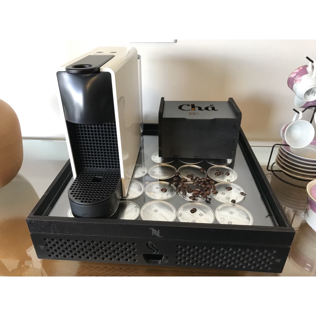 Nespresso Bandeja Organizadora De Capsulas Vidro Superior Temperado