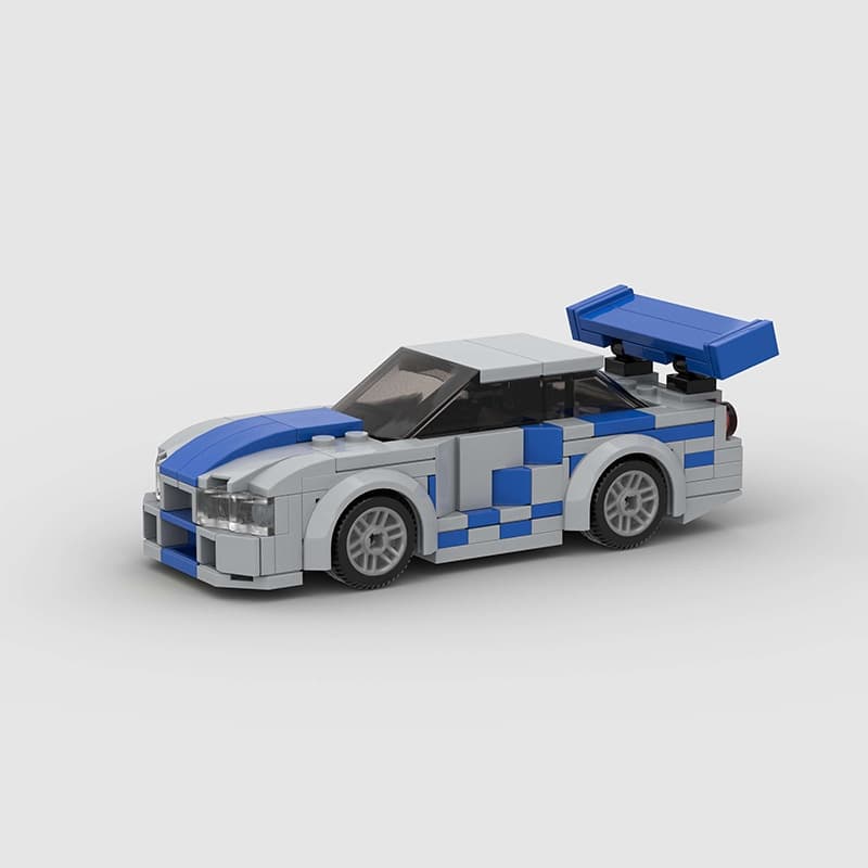 MOC NISSAN Skyline GTR R34 Super Sports Cars Building Blocks Tijolos Brinquedos Para Crianças Meninos E Meninas Compatíveis Com A Técnica Lego 203PCS