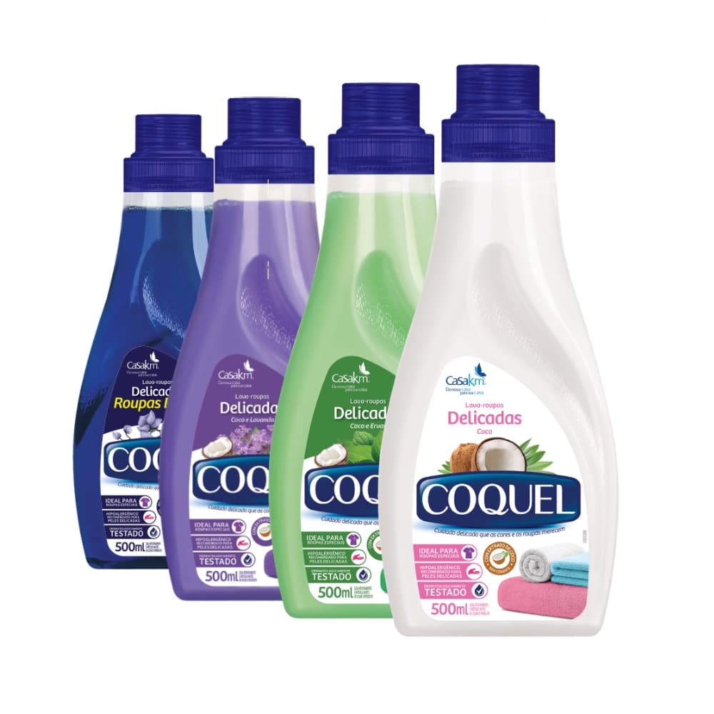 Lava Roupas Líquido Coquel Para Roupas Delicadas 500ml
