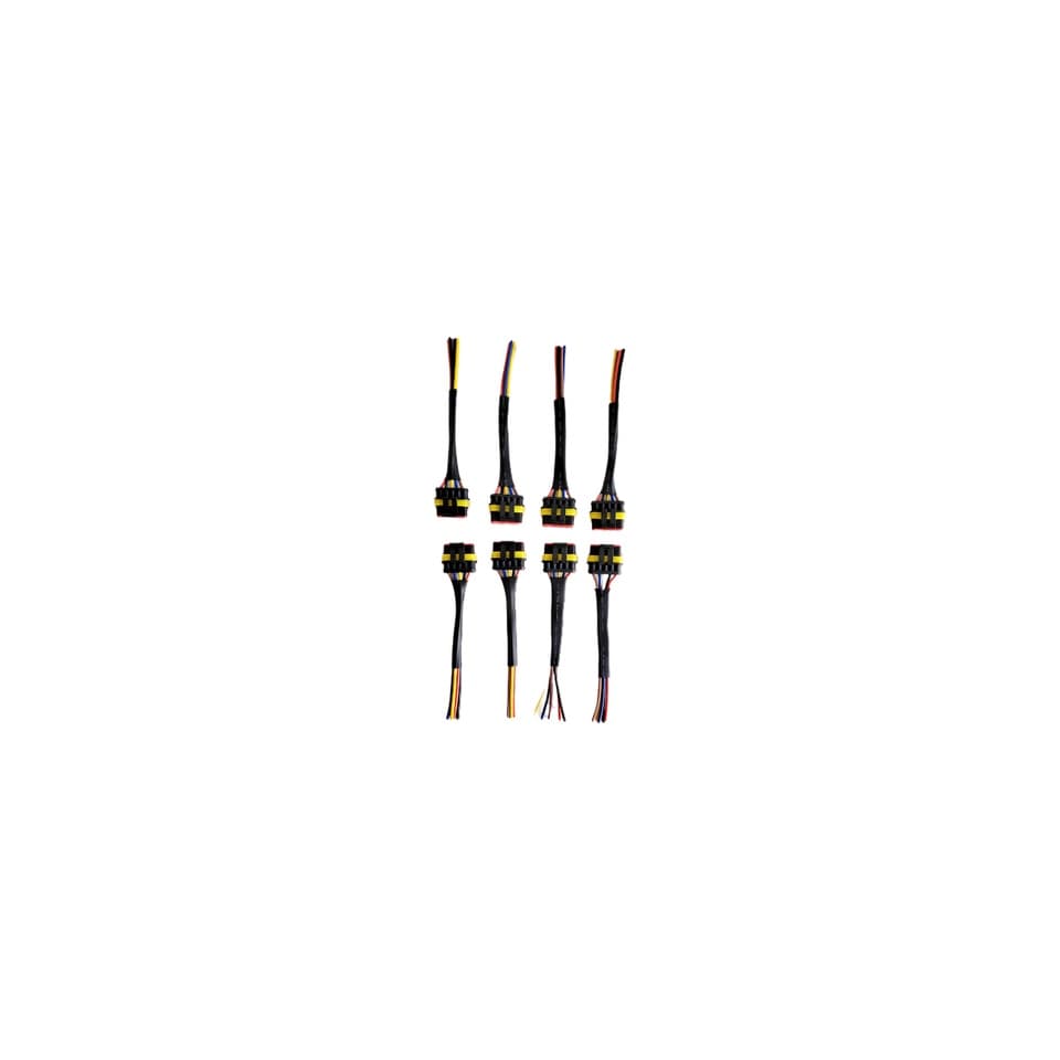 8 X Conector Selado 5 Vias Fêmea C/ Chicote 15 cm