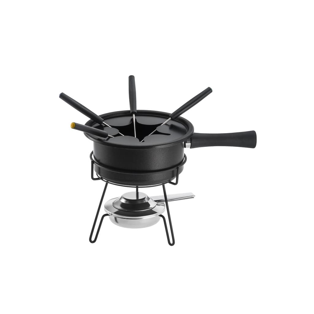 Serviço Aparelho de Fondue Antiaderente Preto Aspen - Forma