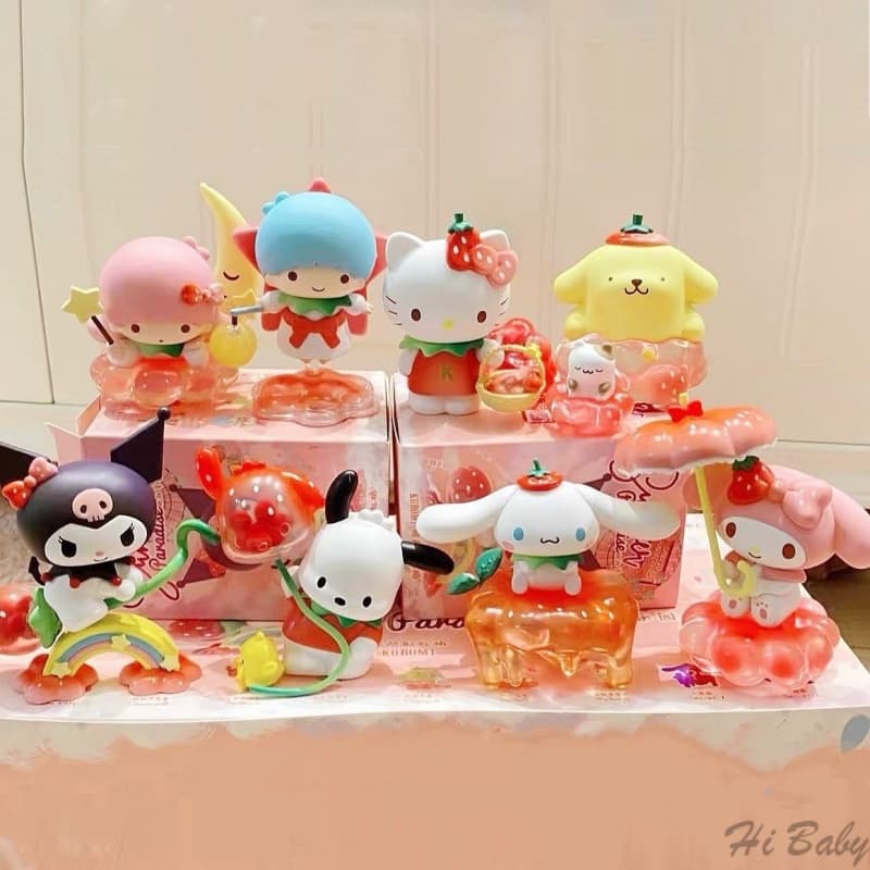 Presente De Mesa Decoração Sanrio Sweet Strawberry Paradise Caixa Cega Clow M Cinnamoroll Babycinnamoroll Melodia De Brinquedos Feita À Mão