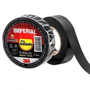 Fita isolante 3m imperial de 18mm com 5 metros preto
