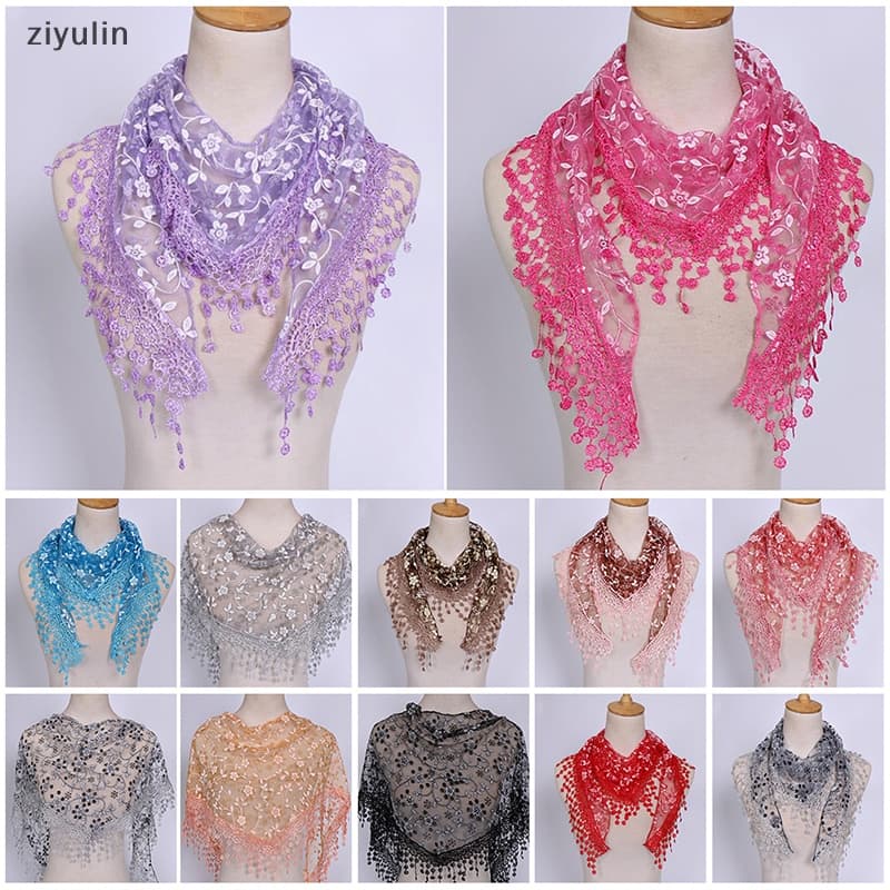 CVC 1Pc Mulher Moda Triângulo Envoltório Shawl Flower Scarf Shawls CV