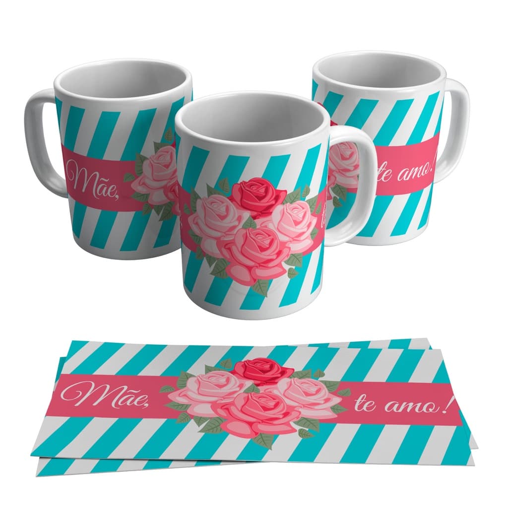 Caneca De Porcelana Personalizada Mãe Te Amo 2 C